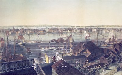 Vista de Manhattan do Brooklyn, 1837 de American School