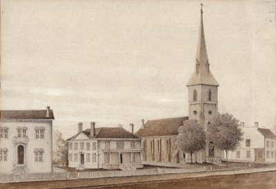 Vista de Petersburgo, Virgínia (aguarela sobre papel) de American School