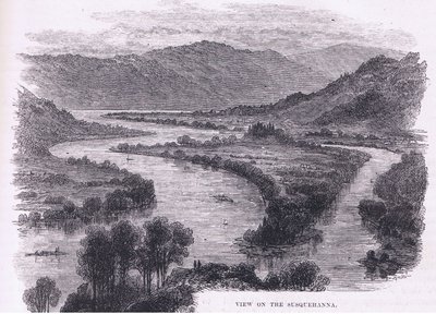 Vista da Susquehanna, ilustração de Cassell