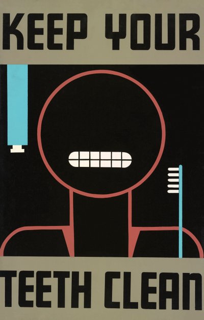 Vintage Mantenha os seus dentes limpos Poster de American School