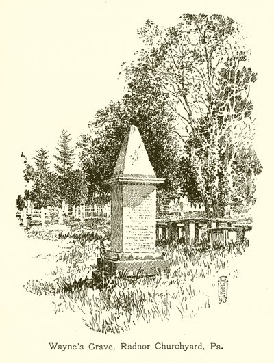 Túmulo de Waynes, Radnor Churchyard, Pa de American School