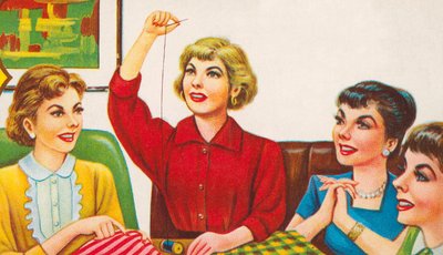 Mulheres em um Círculo de Costura de American School