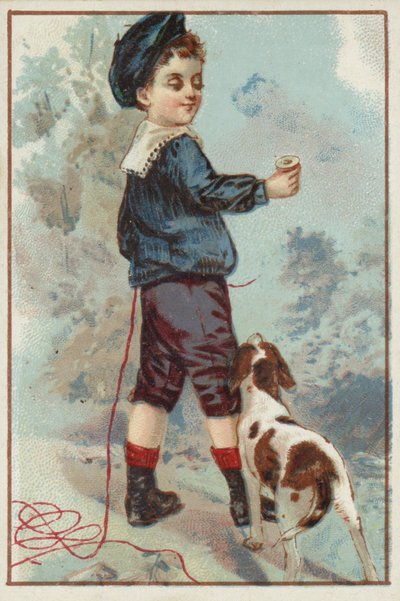 Menino jovem, com, cão de American School