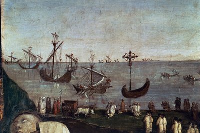 Barcos, detalhe de Transport of Holy Face de Amico Aspertini