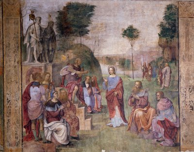 Julgamento de Santa Cecília (Santa Cecília), ca. 1506, por Amico Aspertini (1474 ou 1475-1552), fresco, Oratório de Santa Cecília (Santa Cecília), Bolonha, Emilia-Romagna. Itália de Amico Aspertini