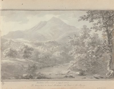 Vistas em Inglaterra, Escócia e País de Gales: Entre Llanrwst e Capel Cerrig, The Mountain is Moel Shiabod, The River is Lligwy de Amos Green