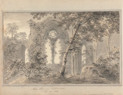 Vistas em Inglaterra, Escócia e País de Gales: Abadia de Netley perto de Southampton, 24 de Julho de 1804 de Amos Green