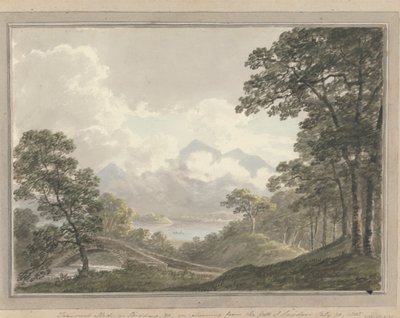 Vistas em Inglaterra, Escócia e País de Gales: Efeito transitório em Skodow e c., no regresso da queda de Lowdoor, 30 de Julho de 1805 de Amos Green