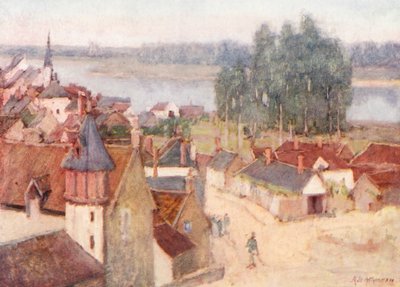 Chaumont-sur-Loire (litografia a cores) de Amy B. Atkinson