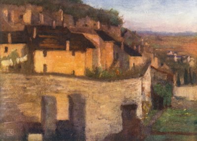 Chinon mais antigo (litografia a cores) de Amy B. Atkinson