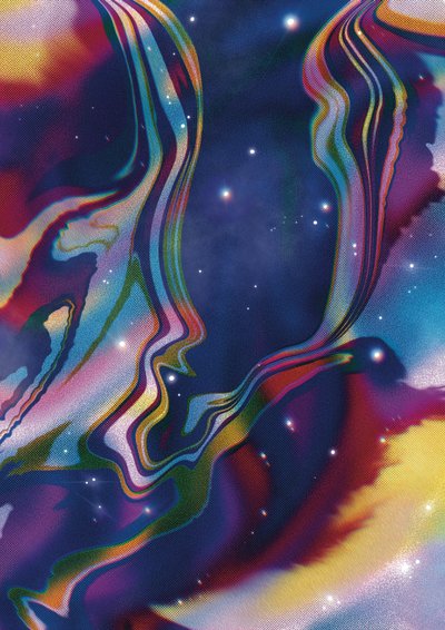 Rostos Cósmicos Etéreos de Amy Louise Baker