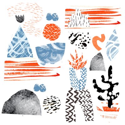 Formas 4, 2015 (colagem digital) de Amy Louise Evans