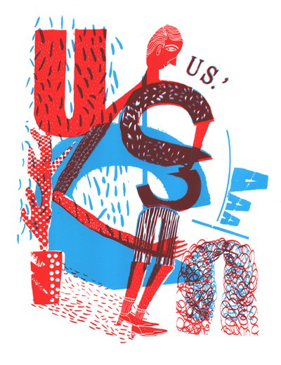 EUA, 2015 (impressão serigráfica) de Amy Louise Evans
