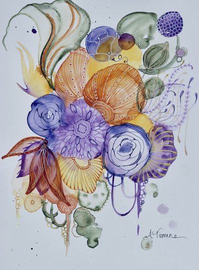 Fantasia floral vibrante de Amy Tieman