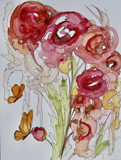 Borboletas em aquarela de Amy Tieman