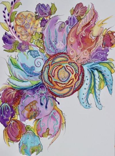 Fantasia floral caprichosa de Amy Tieman