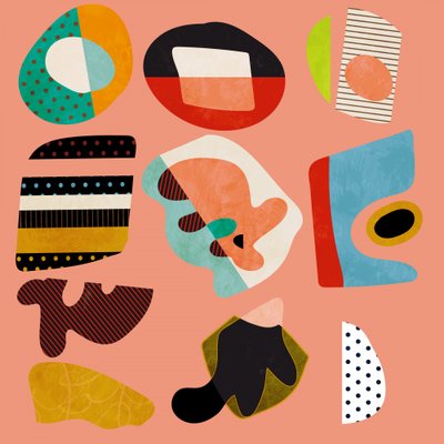 Formas minimalistas Bunte2 de Ana Rut Bre