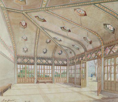 Liceu Victor Hugo, Paris, 1894 (wc no papel) de Anatole de Baudot