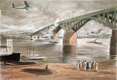 A ponte em Gorky, 1937. de Anatoly Andreyevich Suvorov
