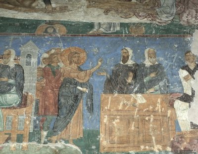 Cristo Antes de Anás e Caifás, século XII de Ancient Russian frescos