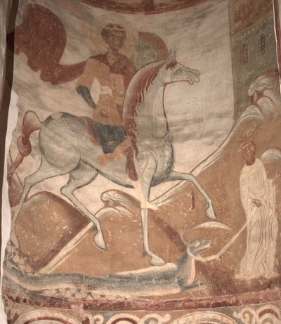 São Jorge e o Dragão, século XII de Ancient Russian frescos