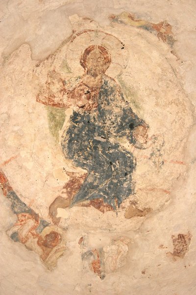 A Ascensão de Cristo, 1313 de Ancient Russian frescos