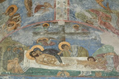 O sepultamento de Cristo, século XII de Ancient Russian frescos