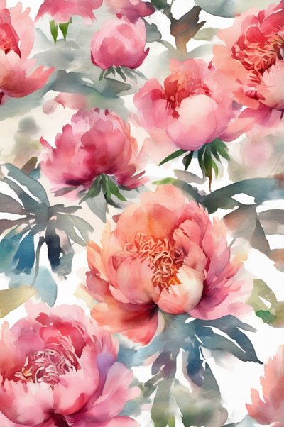 Peónias rosa claro de Anda Bieza