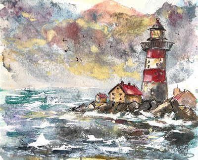 Costa do Farol Tempestuoso de Anda Bieza