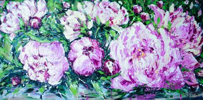 Peónias rosa vibrante de Anda Bieza