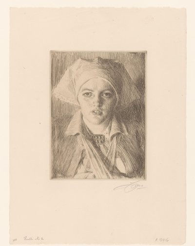 Retrato de van Gulli Ouro II de Anders Leonard Zorn (signed by artist)