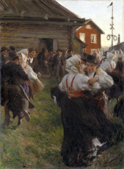 Baile de Verão - Dança de Verão - Zorn, Anders Leonard (1860-1920) - 1897 - Óleo sobre tela - 140x98 - Nationalmuseum Stockholm de Anders Leonard Zorn