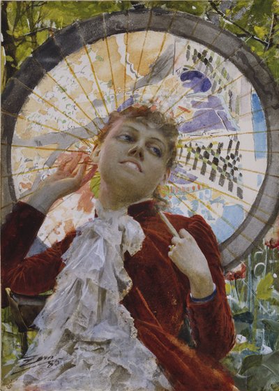 Castelos no Ar, 1885 (wc) de Anders Leonard Zorn