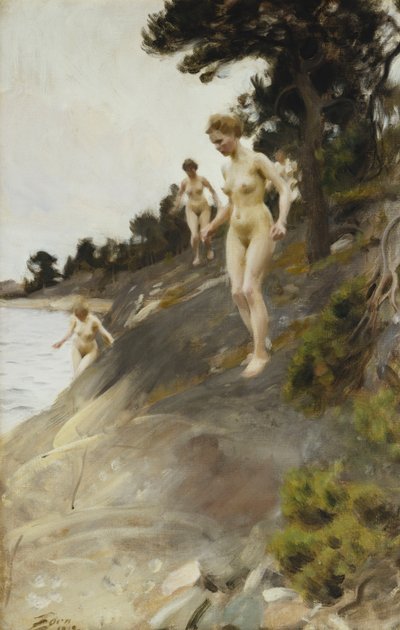 Assustado; Skramda, 1912 de Anders Leonard Zorn