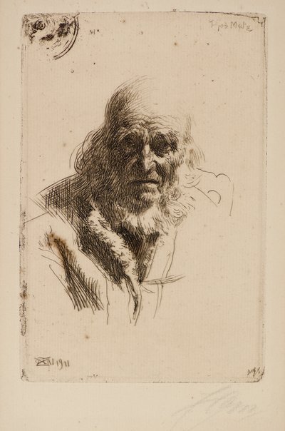 Cabeça de um velho de Anders Leonard Zorn