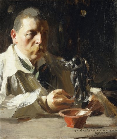 Auto-retrato com Fauno e Ninfa, 1895 de Anders Leonard Zorn