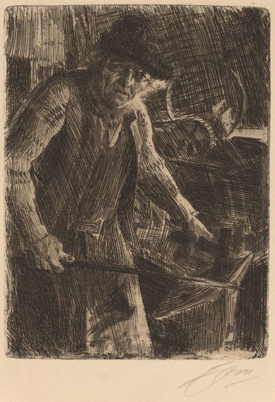 O Mestre-Ferreiro, 1907. de Anders Leonard Zorn