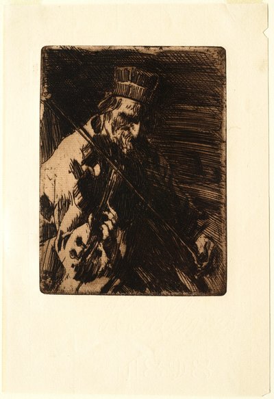 Violinista de aldeia de Anders Leonard Zorn