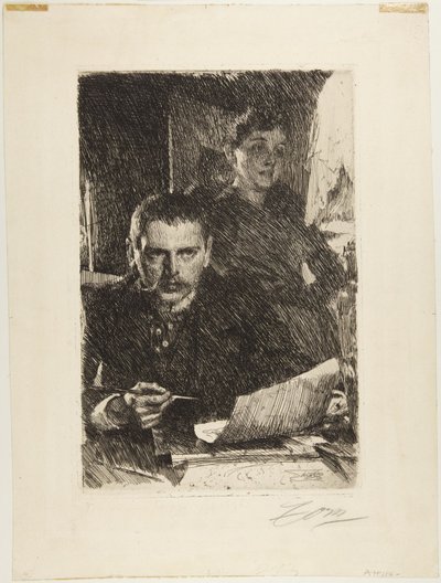 Zorn e a sua mulher de Anders Leonard Zorn