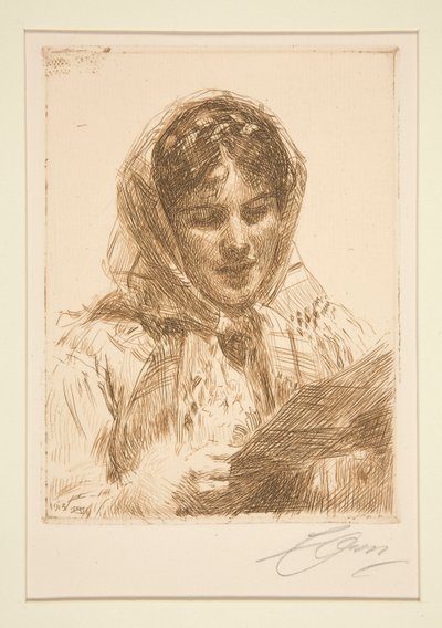 Uma carta, 1913 de Anders Leonard Zorn