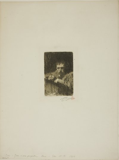 Um pintor-gravador (auto-retrato) de Anders Leonard Zorn