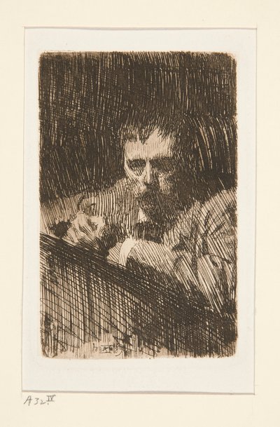 Um Pintor-Etcher (auto-retrato) de Anders Leonard Zorn