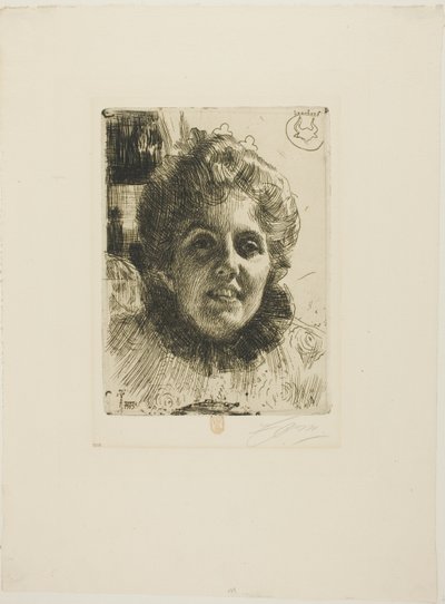 Aurore (Sra. Aurore Klintberg, née Oxenstierna, Chefe) de Anders Leonard Zorn