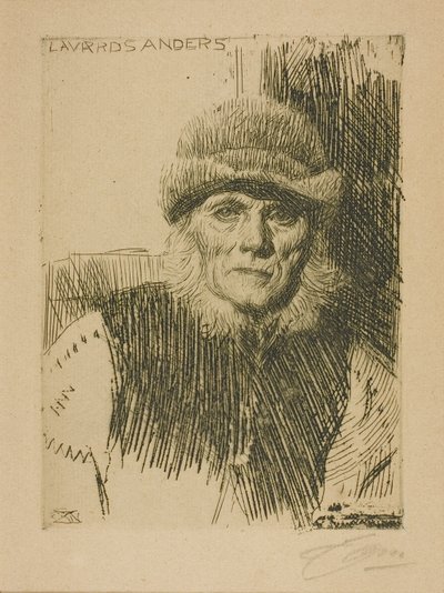 Camponês Dalecarliano (Lavards Anders) de Anders Leonard Zorn