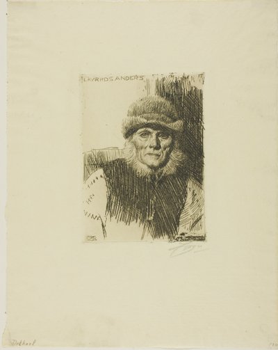 Camponês Dalecarliano (Lavards Anders) de Anders Leonard Zorn