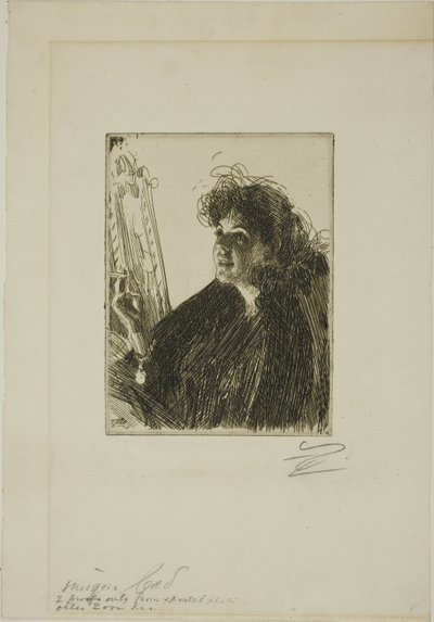 Garota com um cigarro I de Anders Leonard Zorn