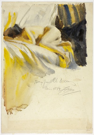 Nu deitado na cama de Anders Leonard Zorn