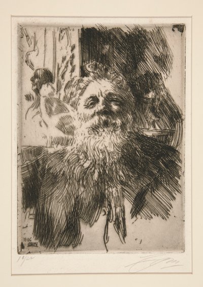 Retrato de A. Rodin de Anders Leonard Zorn