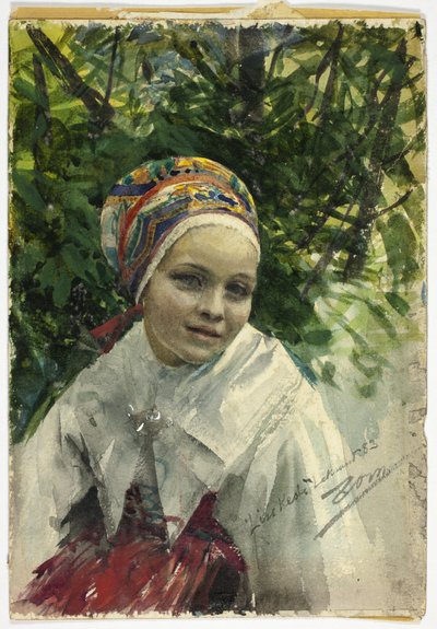 Retrato de uma garota de Anders Leonard Zorn