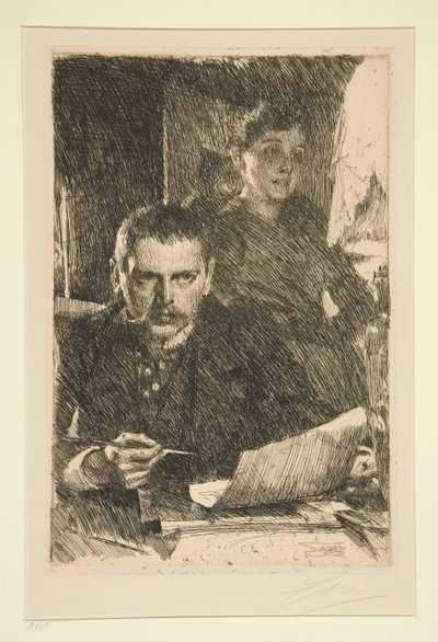 Retrato do Artista e da sua Esposa de Anders Leonard Zorn